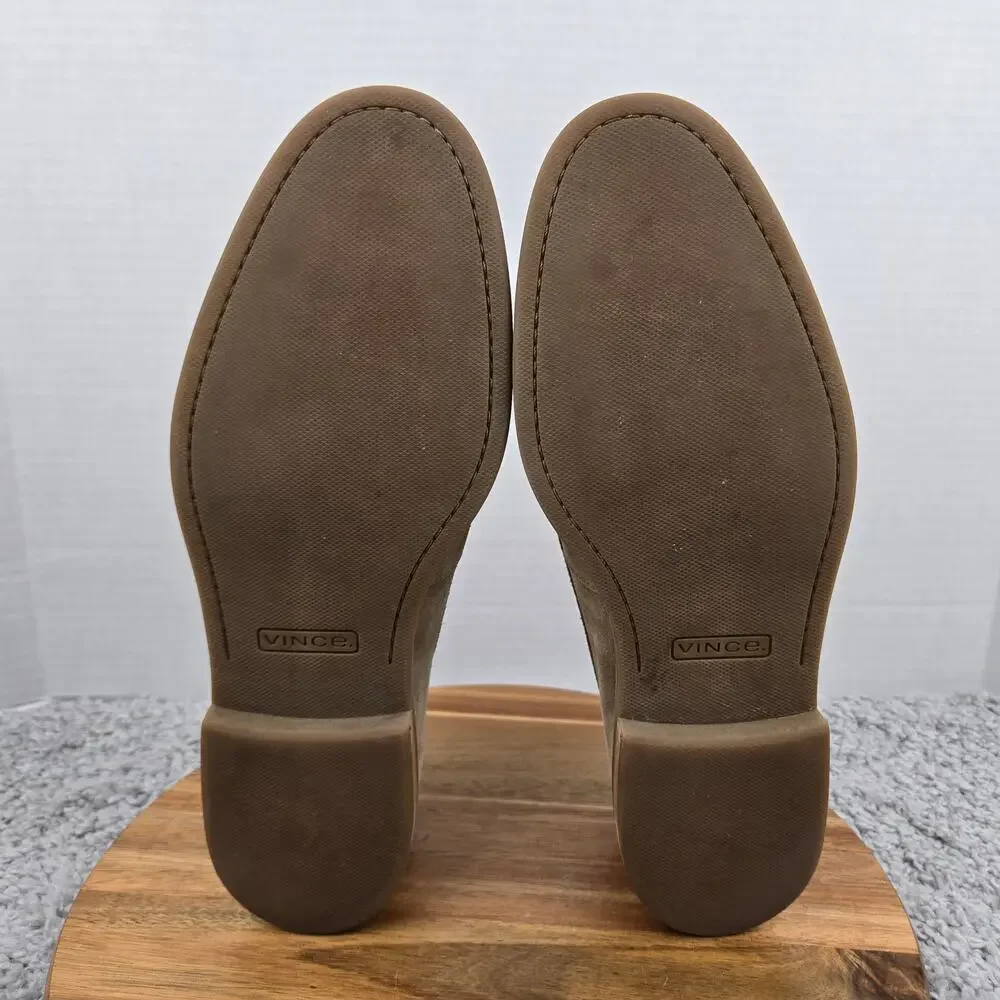 Vince Mens 11M Grant Camel Tan Suede Leather Daily Slip On Casual Daily Loafer
